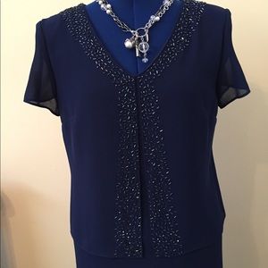 Positive Attitudes Navy evening wear